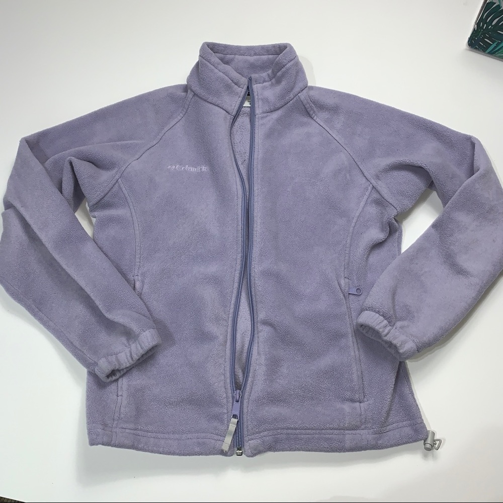 Columbia Women's M Contoured FullZip Fleece Purple